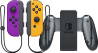 Nintendo Switch Joy-Con set Neon Purple/Neon Orange + Nintendo Switch Joy-Con Charge Grip