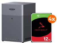 UGREEN NASync DH4300 + Seagate IronWolf 12TB 4-pack