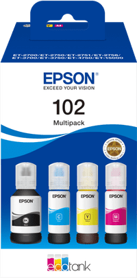 Epson 102 Tintenflaschen Multipack Farbe