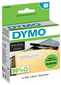 DYMO Removable Label 19x51mm 500 Units