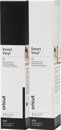 Cricut Smart Vinyl Permanent 33 x 640 cm Schwarz und Weiß Doppelpack