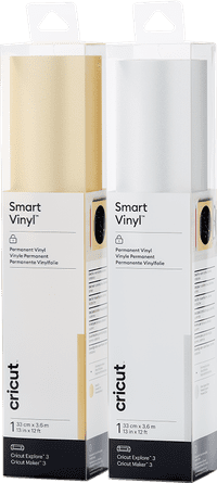 Cricut Smart Vinyl Permanent 33x366 Shimmer Gold and Shimmer Silver Combo Pack