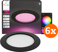 Philips Hue Einbaustrahler Slim 6er-Pack - White & Color - 170 mm - Schwarz