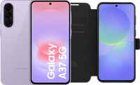 Samsung Galaxy A37 256GB Rosa 5G + BlueBuilt Book Case Schwarz
