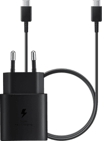 Samsung Super Fast Charging Charger 25W + USB-C Cable 1m Plastic Black