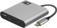 ACT USB-C-auf-USB- und HDMI-Adapter mit Power Delivery