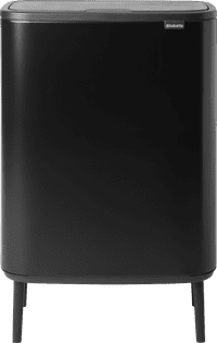 Brabantia Bo Touch Bin Hi Mülleimer 60 Liter mit Kunststoff Inneneimer - Matt Black