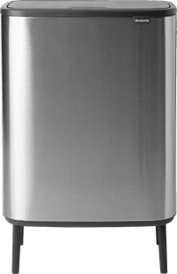 Brabantia Bo Touch Bin Hi Trash Can 2x 30L Matte Steel Fingerprint Proof