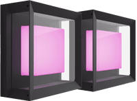 Philips Hue Econic Wandleuchte White & Color Schwarz modern Doppelpack