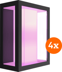 Philips Hue Impress Wandleuchte White & Color Schwarz Breit 4er-Pack