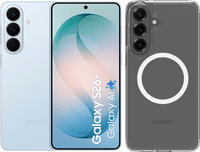 Samsung Galaxy S26 Plus 256GB Light Blue 5G + BlueBuilt Back Cover with Magnet Transparent