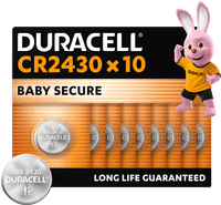 Duracell Specialty CR2430 lithium button cell batteries 3V 10 pieces