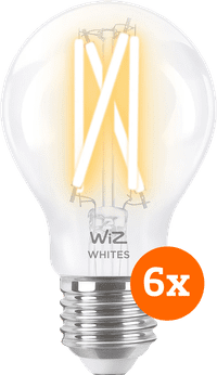 WiZ Smart Filament Light Standard 6-pack - Warm to Cool White Light - E27