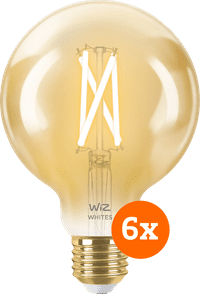 WiZ Smart-Filamentlampe Globe 6er-Pack - Warm- bis kaltweißes Licht - E27