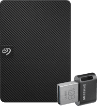 Seagate Expansion Portable 1 TB + Samsung Fit Plus USB 128 GB