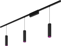 Philips Hue Perifo Schienenbeleuchtung Decke - 3 Pendelleuchten - White and Color - Schwarz