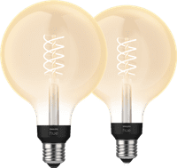 Philips Hue Filament Light White Globe XL E27 - 2023 - 2-pack