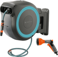 Gardena Wandschlauchbox 35 RollUp XL + Gardena Classic Multifunktionsbrause