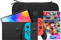 Nintendo Switch OLED Blue/Red + Mario Kart 8 Deluxe + BlueBuilt Travel Case