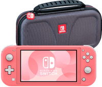 Nintendo Switch Lite Korallrot + Bigben Offizielle Nintendo Switch Lite Schutztasche