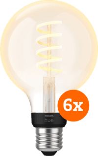 Philips Hue Filament White Ambiance Globe 6-pack
