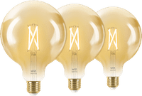 WiZ Smart Filamentlampe Globe XL Dreierpack - Warmes bis kaltweißes Licht - E27