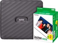 Fujifilm Instax Link WIDE Grau + Fujifilm Instax WIDE Film 10 x 2er-Pack