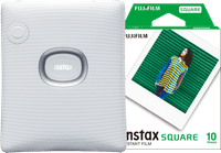 Fujifilm Instax Square Link White + Fujifilm Instax Film Square WW1 (10 Stück)