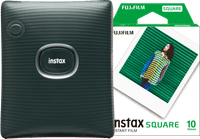 Fujifilm Instax Square Link Green + Fujifilm Instax Film Square WW1 (10 Stück)