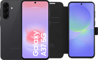 Samsung Galaxy A37 128GB Schwarz 5G Enterprise Edition + BlueBuilt Book Case Schwarz