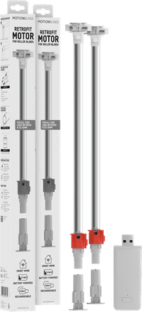 Motionblinds Retrofit starter pack 2-Pack Curtain Motor + Bridge