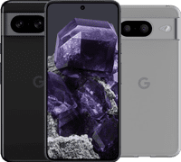 Google Pixel 8 128GB Schwarz 5G + BlueBuilt Backcover Transparent