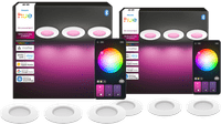 Philips Hue Recessed Spot Light Slim 6-pack - White and Color - 90mm - White