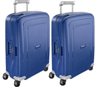 Samsonite S'Cure Spinner 55cm Dark Blue Duo Suitcase Set