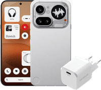 Nothing Phone (4a) Pro 128GB Silber 5G + BlueBuilt Ladegerät mit USB-C-Port 45 W Weiß