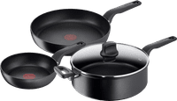 Tefal Hard Titanium Pro Bratpfannenset 24 + 28 cm + Schmorpfanne 28 cm