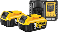 DeWalt DCB184-XJ 18 V 5,0-Ah-Akku (2x) + XR Multi-Voltage