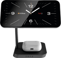 ZENS 2-in-1 MagSafe and Qi2 Wireless Charger 15W with Stand Black