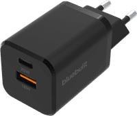BlueBuilt Power-Delivery- und Quick-Charge-Ladegerät mit 2 USB-Anschlüssen 38 W Schwarz