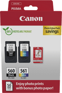 Canon PG-560/CL-561 Cartridge + Photo Paper