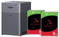 UGREEN NASync DH4300 Plus + Seagate IronWolf 8TB Duo Pack