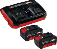 Einhell 18 V/4,0 Ah Starterset - 2 Akkus - Duo-Ladegerät - Power X-Change