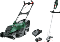 Bosch AdvancedRotak 36V-44-750 including 4.0Ah Battery + AdvancedGrassCut 36V-33 (without battery)