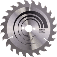 Bosch Circular Saw Blade Optiline Wood 160x20/16x1.8mm, 24T