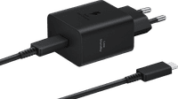 Samsung Super Fast Charging Ladegerät 45 W Schwarz + USB-C-Kabel 1,8 m Schwarz Kunststoff