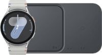 Samsung Galaxy Watch7 Silber 44 mm + Kabelloses Duo-Ladegerät