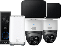 eufyCam SoloCam S340 Doppelpack + HomeBase 3 + Video Doorbell E340