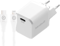 BlueBuilt Power Delivery Charger 20W + Lightning Cable 3m Nylon White