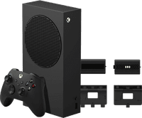 Xbox Series S 1 TB Schwarz + BlueBuilt Aufladbare Batterien