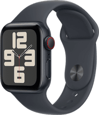 Apple Watch SE 2024 4G 40 mm Mitternacht Sportarmband M/L